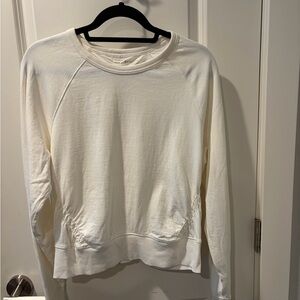 Athleta Cream Crewneck Pullover Sweatshirt